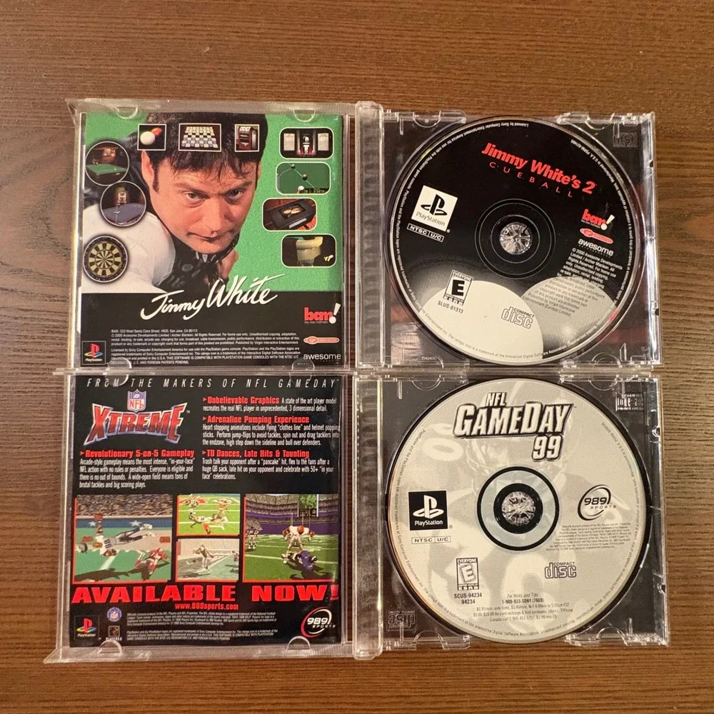 Sony‎ PlayStation Video Game Lot 4 Games NFL GameDay 99 2000 Xtreme Jimmy White